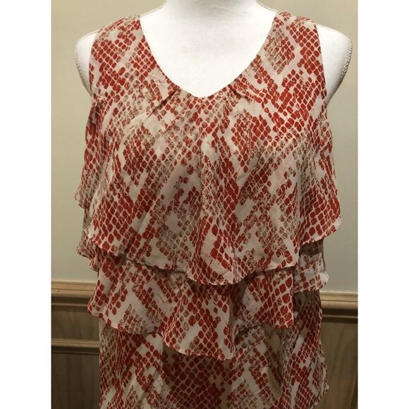 212 Collection ~ Orange Sleeveless Top ~ Size Small - Picture 2 of 7